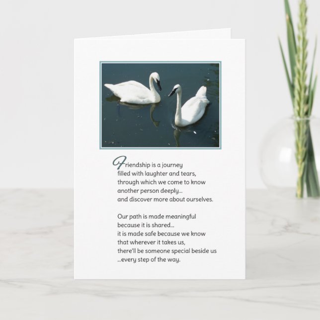 Tarjeta La amistad es un viaje... (Anverso)