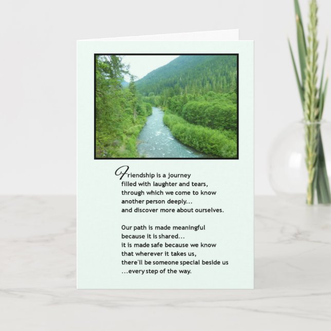 Tarjeta La amistad es un viaje... (Anverso)