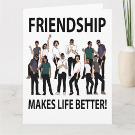 Tarjeta La amistad hace que la vida sea mejor amistad