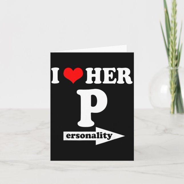 Tarjeta La amo es divertido Día de San Valentín Pareja coi (Anverso)