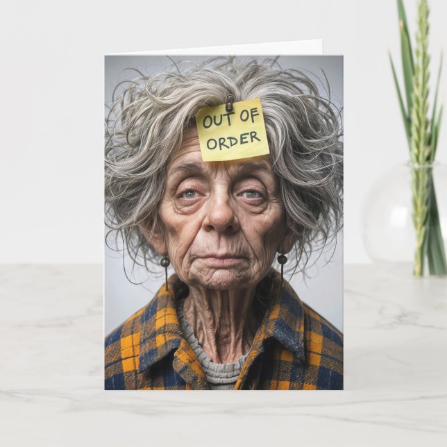 Tarjeta La anciana se recuperará pronto (Anverso)