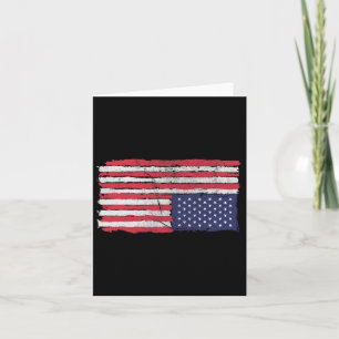 Tarjeta La angustia de la bandera norteamericana boca abaj