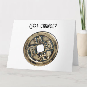 Tarjeta La antigua moneda china de banliang, el diseño "Go