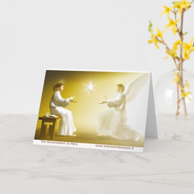 Tarjeta La Anunciación a María (flor amarilla)