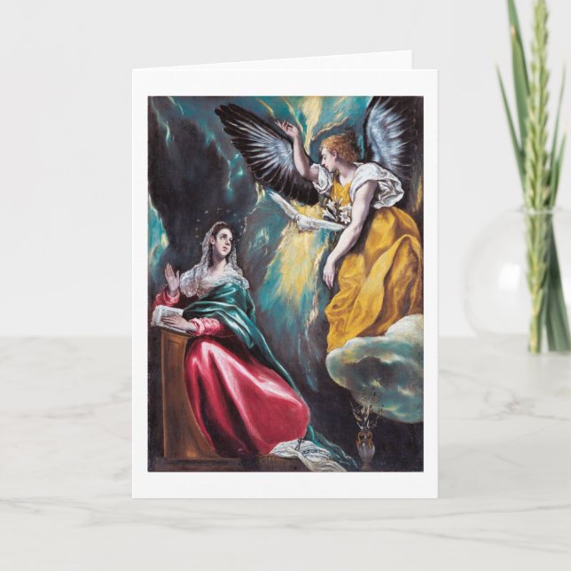 Tarjeta La Anunciación, El Greco (Anverso)