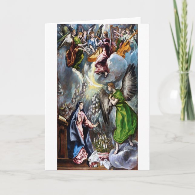 Tarjeta La Anunciación, El Greco, 1597-1600 (Anverso)