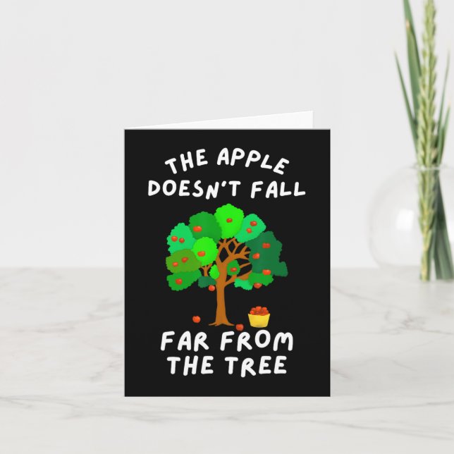 Tarjeta La Apple no está lejos de la familia Tree Fun (Anverso)