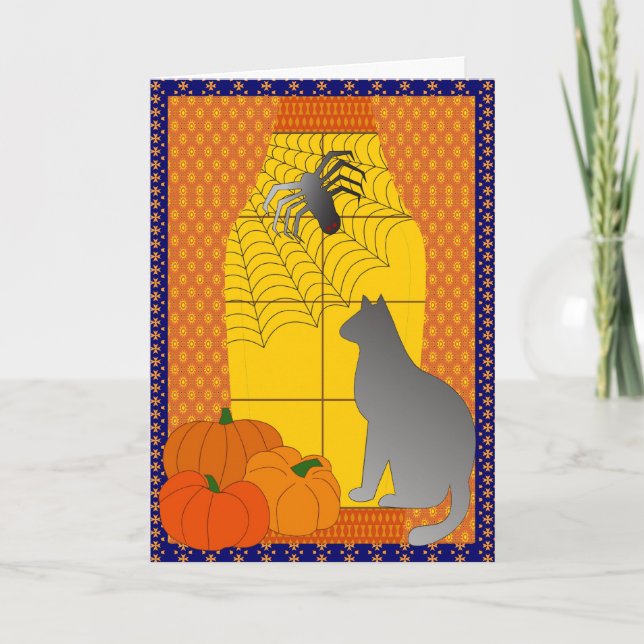 Tarjeta La araña y el gato (Anverso)