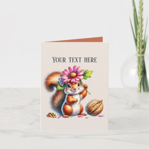 Tarjeta La ardilla corta agrega mensaje