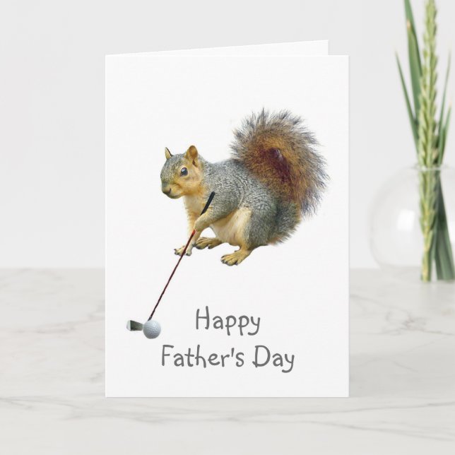 Tarjeta La ardilla del golf (Anverso)