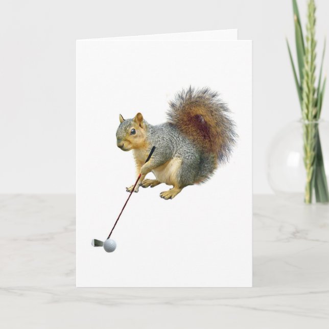Tarjeta La ardilla del golf (Anverso)