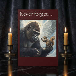 Tarjeta La ardilla Peanut y Harambe nunca olvidan 