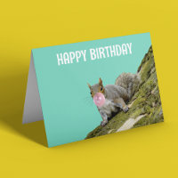 La ardilla que sopla un cumpleaños de la burbuja d