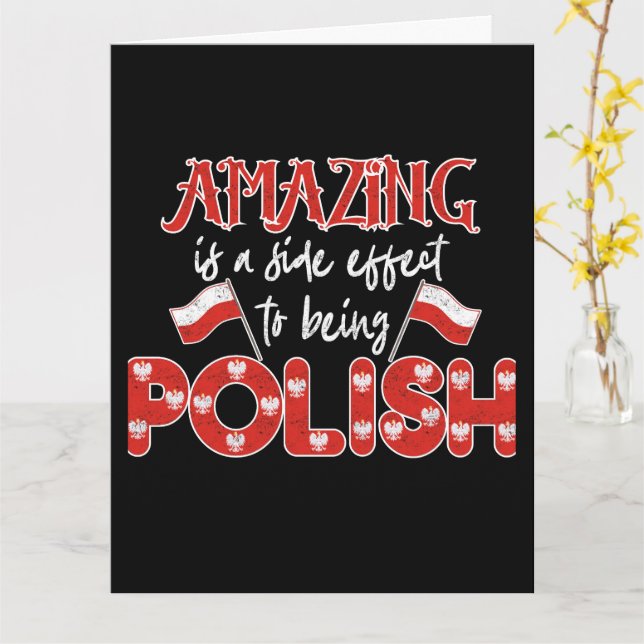 Tarjeta La Asombrosa Polska Es Un Efecto Secundario Para S (flor amarilla)