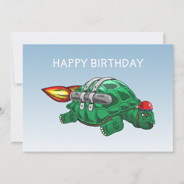 Tarjeta La asombrosa tortuga de cohetes (Anverso)