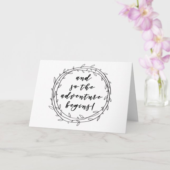 Tarjeta La aventura comienza - ¡Disfruta tu nuevo viaje! (Orquídea)