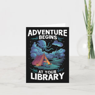Tarjeta La aventura comienza en la excursión por el libro 