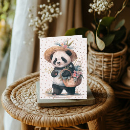 Tarjeta La aventura floral de Panda