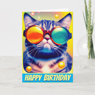 Tarjeta La aventura psicodélica del gato Funky