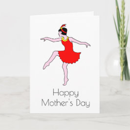 Tarjeta La bailarina Art Decó feliz día de la madre
