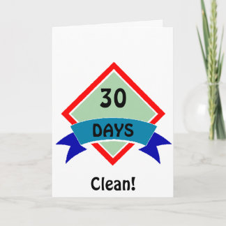 Tarjeta La bandera 30 días limpia