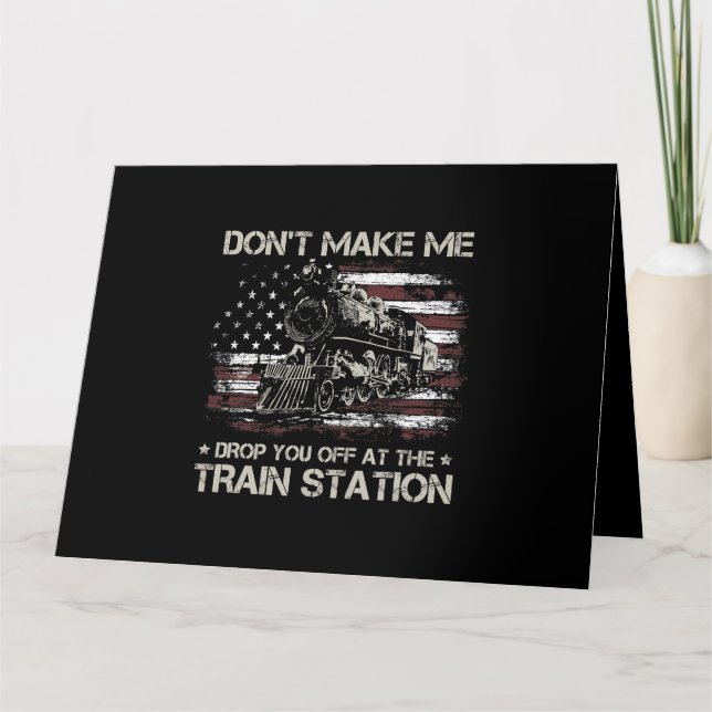 Tarjeta La Bandera De Estados Unidos No Me Hace Dejarte En (Anverso)
