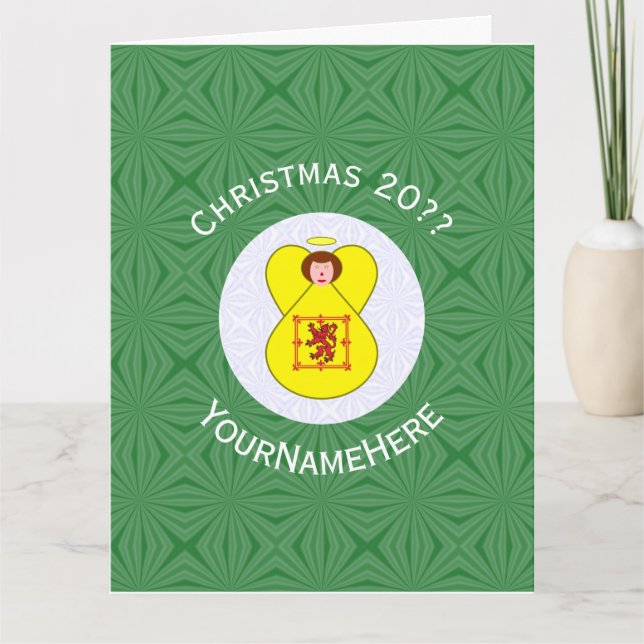 Tarjeta La bandera de los Navidades de Scot Lion Rampant A (Anverso)