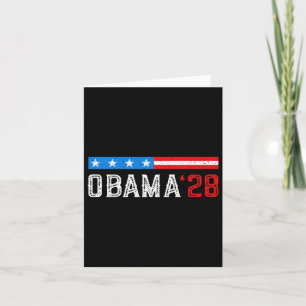Tarjeta La bandera de Obama vintage retro patriótico 2028