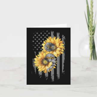 Tarjeta La bandera estadounidense de tu girasol, la mujer 
