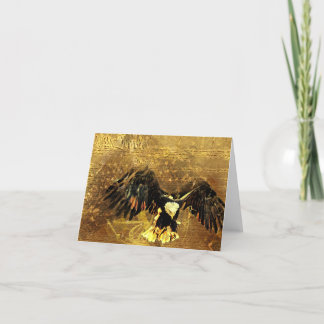 Tarjeta La bandera y Eagle