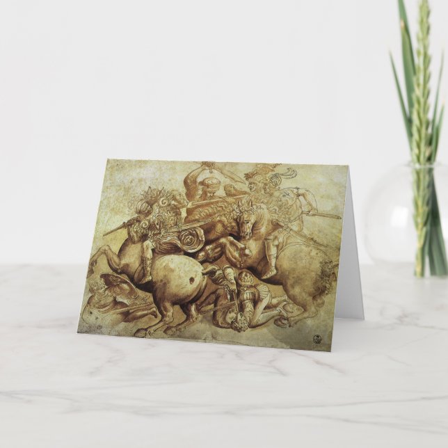 Tarjeta La batalla de Anghiari de Leonardo da Vinci (Anverso)