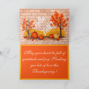 Tarjeta La bella caída de Trendy Happy Acción de Gracias