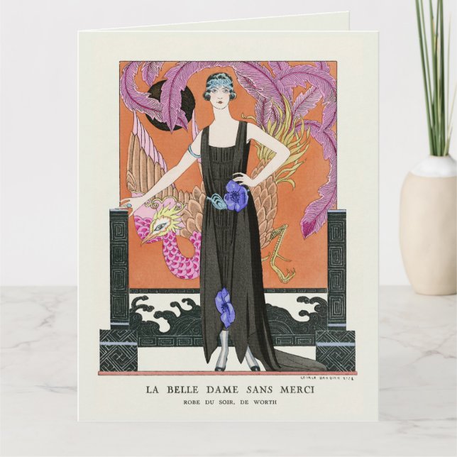 Tarjeta La bella dama sin piedad de George Barbier (Anverso)