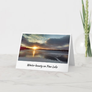 Tarjeta La belleza del invierno en el lago pine como el
