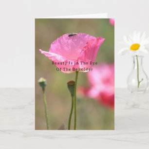 Tarjeta La belleza es flor de amapola (fotografía por mí)