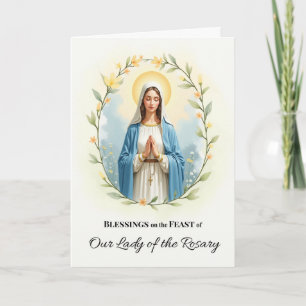Tarjeta La bendición de nuestra Señora del Día del Rosario