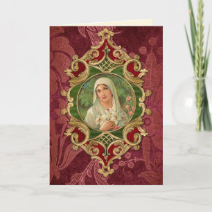 Tarjeta La bendición religiosa de la Virgen María Escritur