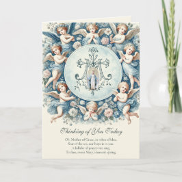 Tarjeta La bendita madre de la virgen María con los ángele