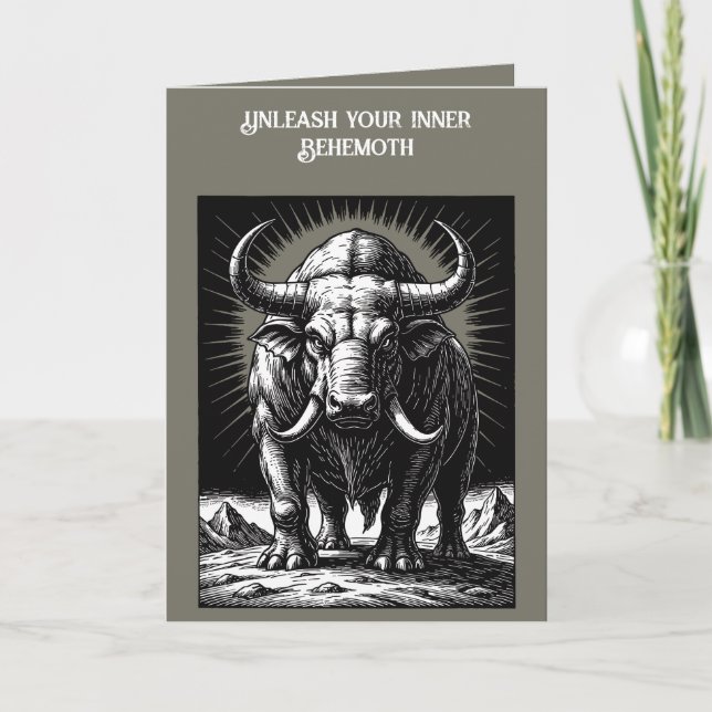 Tarjeta La Bestia Primordial Behemoth (Anverso)