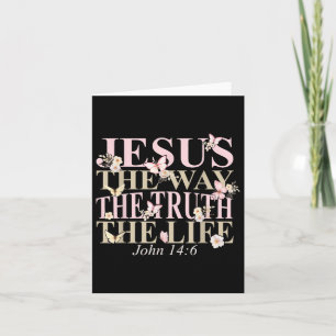 Tarjeta La Biblia Cristiana Verse Fe Dios Jesús el camino 
