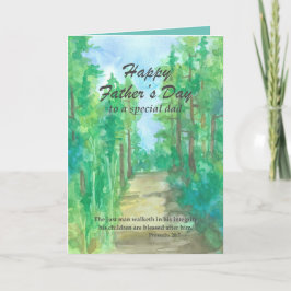 Tarjeta La Biblia del Día del Padre Religioso versus la se