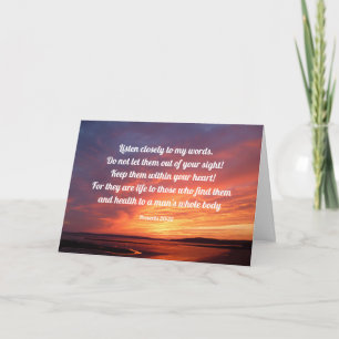 Tarjeta La Biblia Inspiradora frente al saludo personaliza