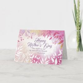 Tarjeta La Biblia inspiradora versus el día de la madre fl