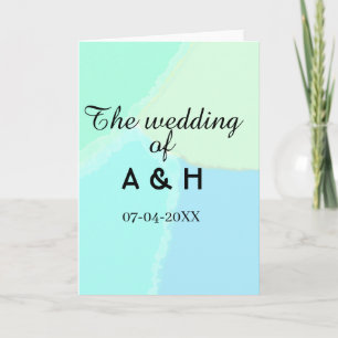 Tarjeta La boda de la letra inicial del nombre de la parej