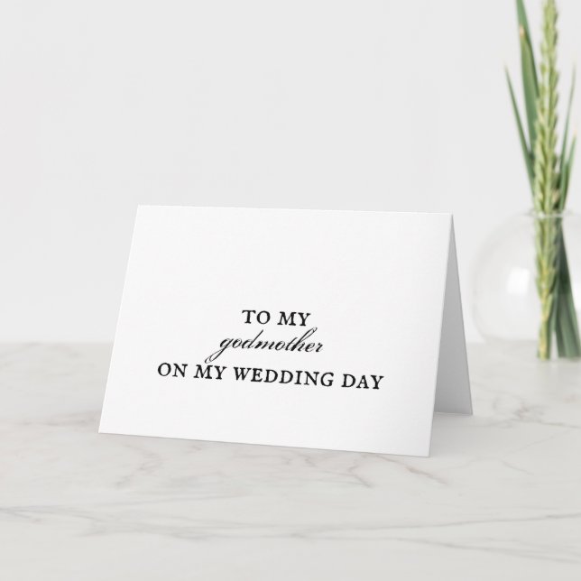 Tarjeta La boda de la madrina le agradece cardar (Anverso)