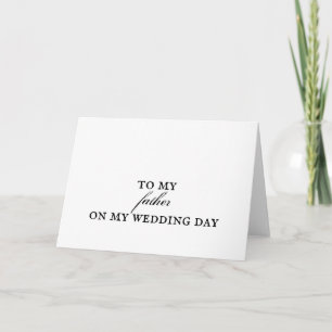 Tarjeta La boda del padre le agradece cardar