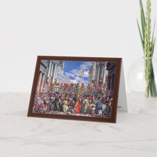 Tarjeta La boda en Cana., boda en Cana, (Anverso)