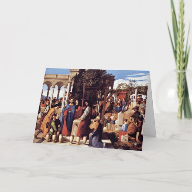 Tarjeta La boda en Cana de Julio Schnorr Von Carolsfe (Anverso)