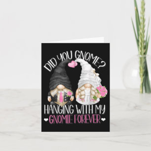 Tarjeta La Boda Groom Bride Gnome Pun Colgando Con M