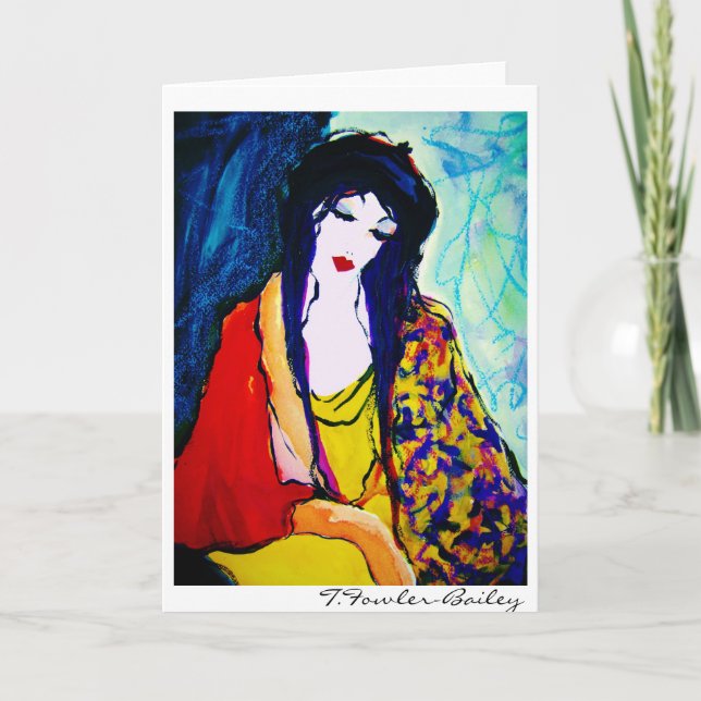 Tarjeta La boina de Laura de T. Cazador de aves-Bailey (Anverso)